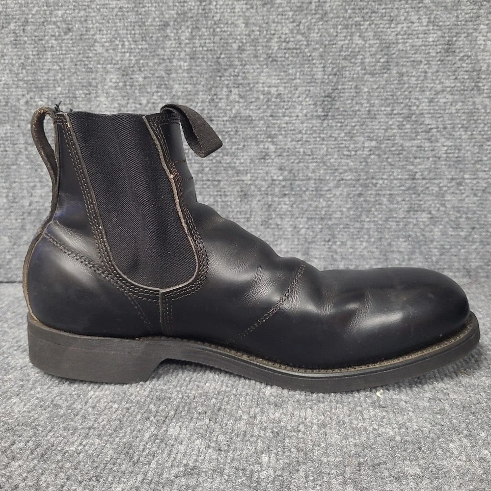 WEINBRENNER Black Leather Safety Toe BILTRITE Sole Chelsea Boots Men's 8 R 1987